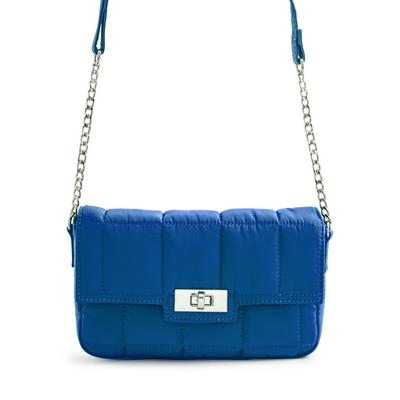 Royal Blue Quilted Shoulder Bag