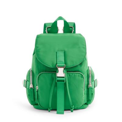 Green Nylon Mini Backpack