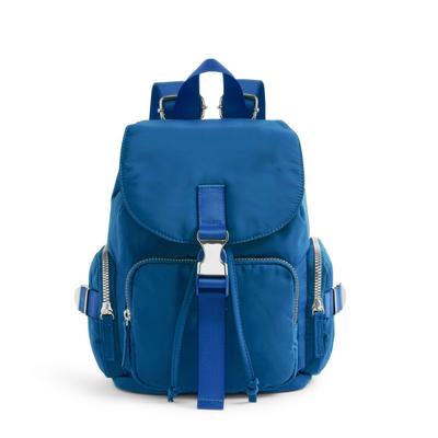 Kobaltblauer Mini-Rucksack aus Nylon