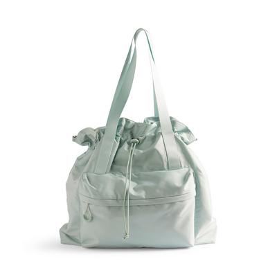Mint Green Nyon Elastic Shopper Bag