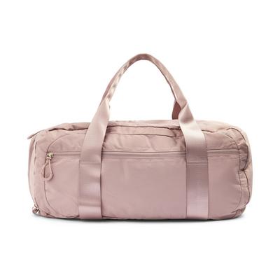 Dusty Pink Nylon Weekender Bag