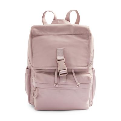 Dusty Pink Nylon Quick Release Buckle Backpack