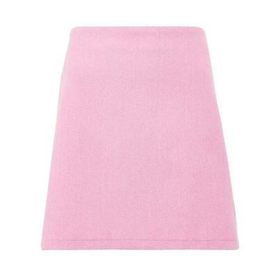 Minigonna in pile rosa pastello