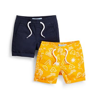 Verschillende shorts van twillkatoen voor babyjongens, set van 2