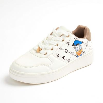 Weiße „Disney Donald Duck“ Low-Top-Sneaker