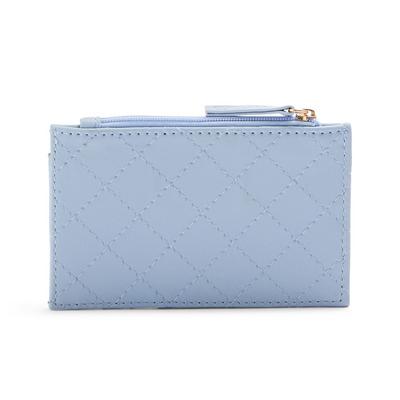 Sky Blue Quilted Cardholder Purse
