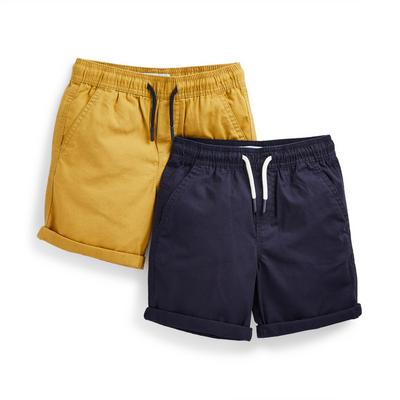 Geweven shorts in verschillende kleuren voor jongens, set van 2