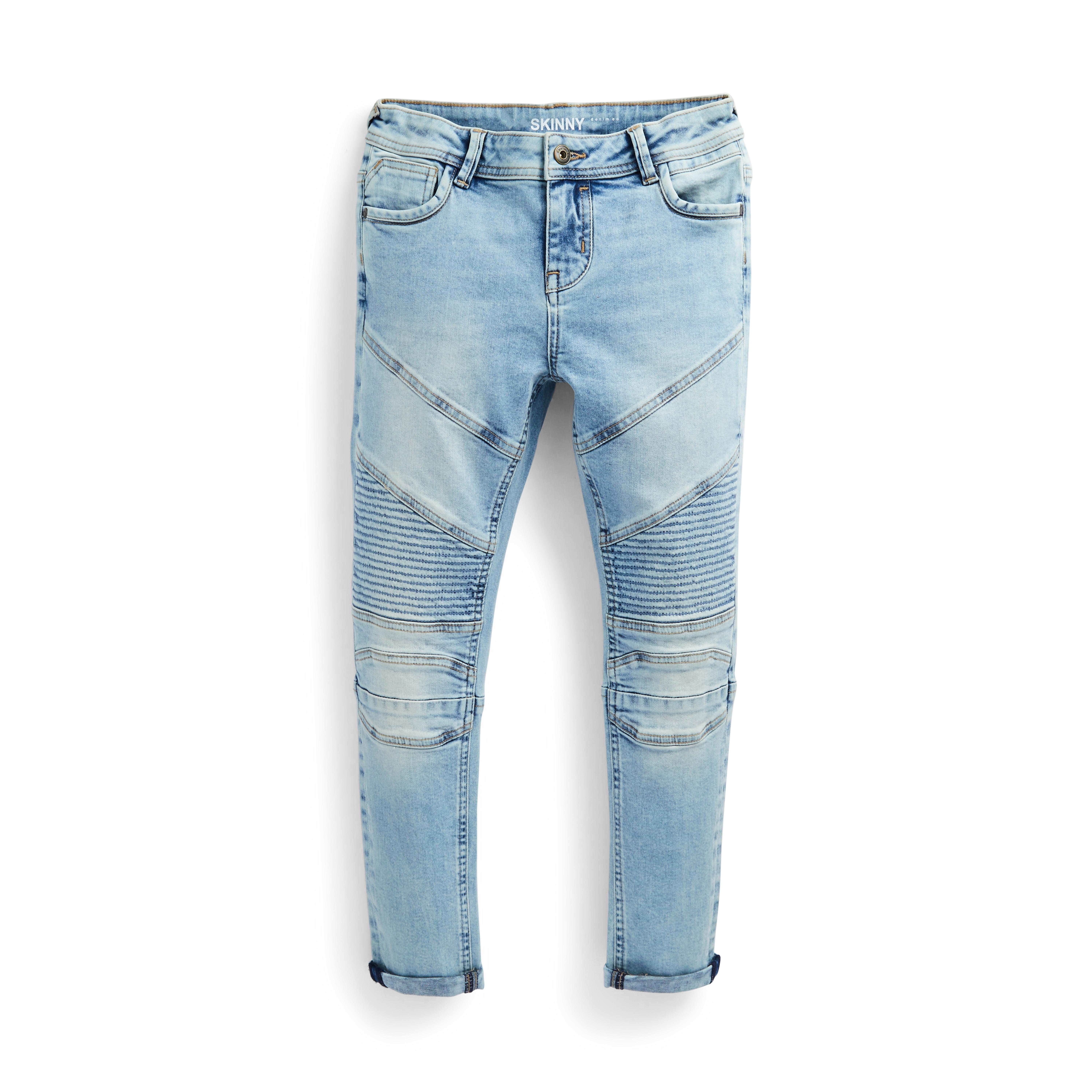 blue jean biker jeans