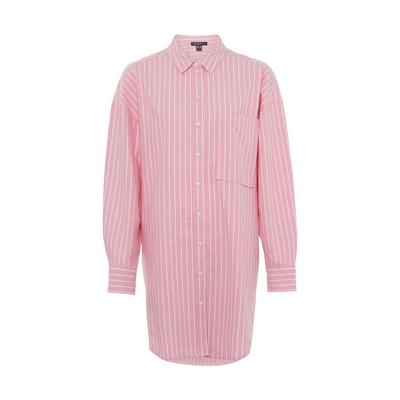 Pink Cotton Pinstripe Oxford Shirt