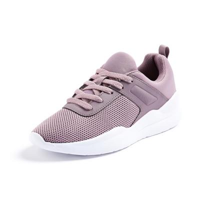 Lilac Embossed Trainers