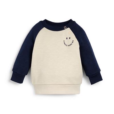 Meerkleurige sweater met ronde hals voor babyjongens