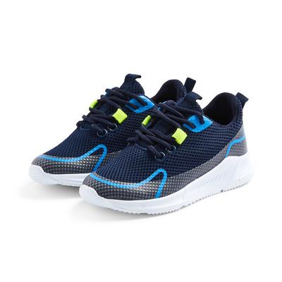 Younger Boy Navy And Blue Phylon Sneakers