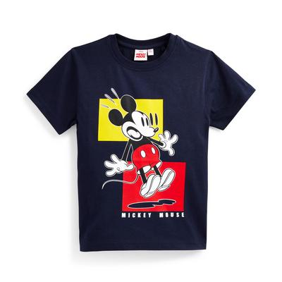 Granatowy T-shirt z motywem Myszki Miki z Disneya dla młodszego chłopca