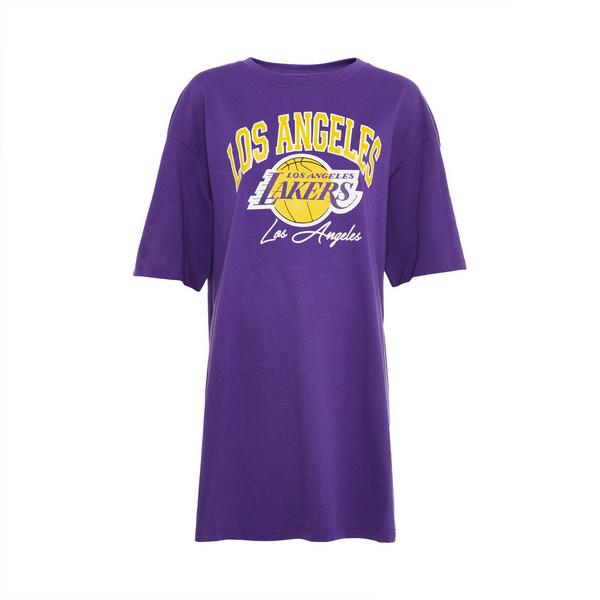 Purple NBA Lakers Oversized Sleep Tee