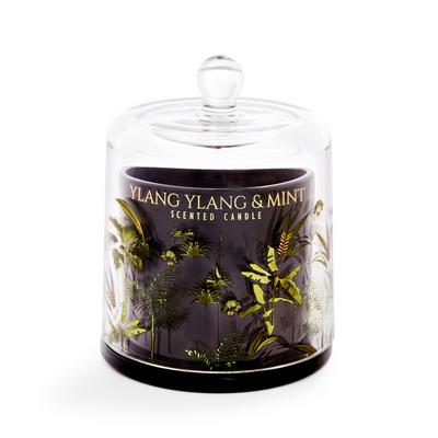 „Ylang Ylang and Mint“ Duftkerze mit Glasglocke