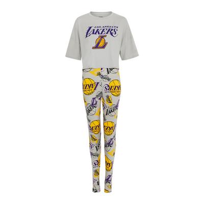 Gray NBA Lakers Pajama Set