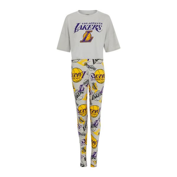 Gray NBA Lakers Pajama Set