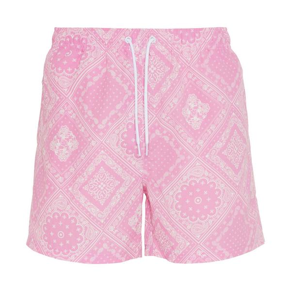 Pink Washed Bandana Print Shorts
