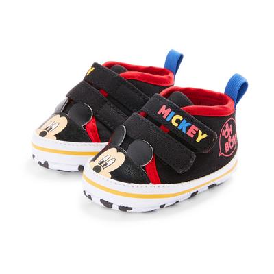Czarne sportowe buty niemowlęce z Myszką Miki od Disneya
