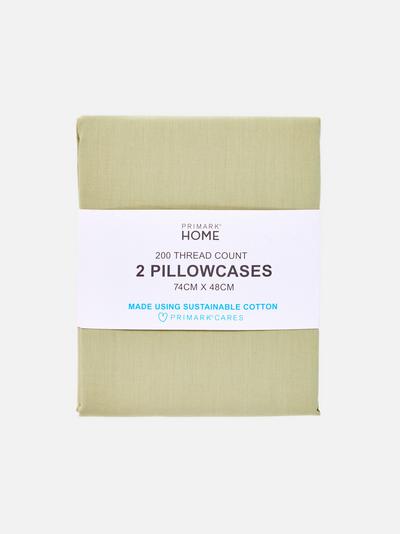 Pack 2 fronhas almofada algodão sustentável