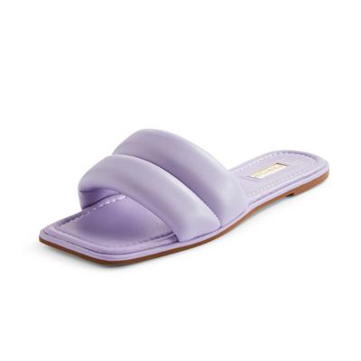 Lilac Strap Slider Sandals