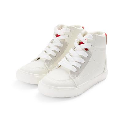 Older Child White High Top Trainers