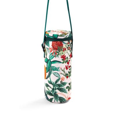 Wein-Kühltasche mit mehrfarbigem Blumenmuster