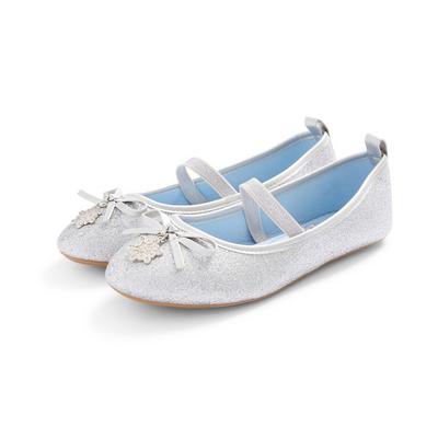 Older Child Silver Ballerina Shoes