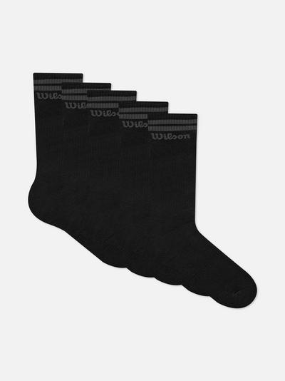 Pack de 5 pares de calcetines altos deportivos Wilson