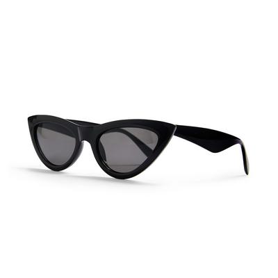 Črna retro sončna očala v obliki mačjih oči