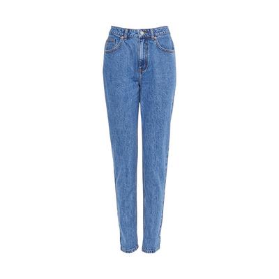 Blauwe vintage jeans met hoge taille