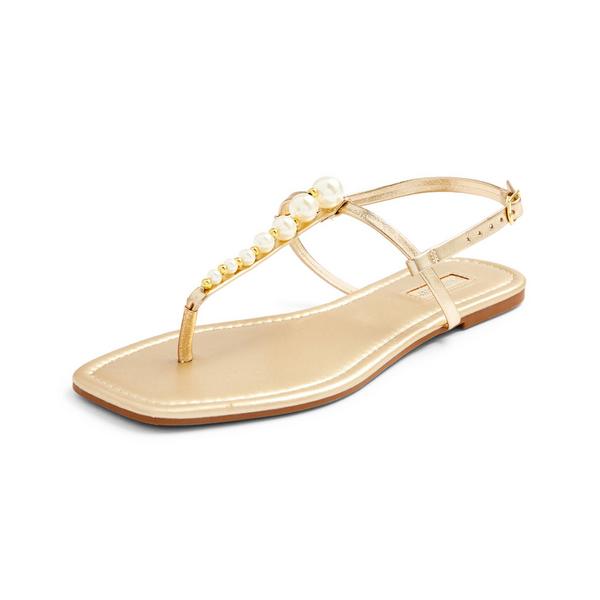 Creed a little Overlap Gold Embellished Thong Sandals | Women's Sandals, Flip Flops &amp; Mules |  Women's Shoes &amp; Boots | Our Womenswear Collections | All Primark  Products | Primark