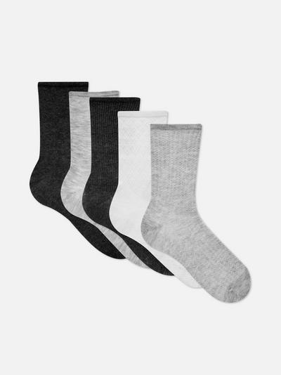 5-Pack Assorted Color Crew Socks