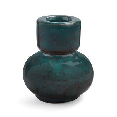 Castiçal cerâmica verde