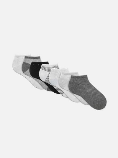 Cotton Patterned Trainer Socks