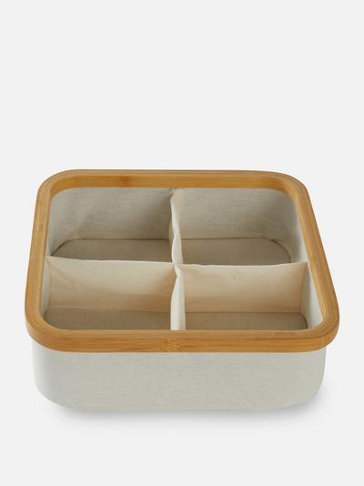 Compartment Bamboo Storage