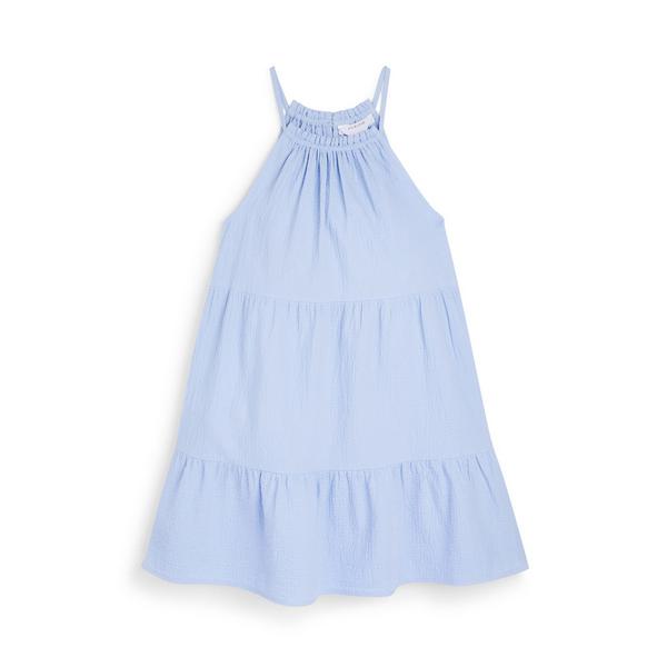 Blaues, ärmelloses Kleid (ältere Kinder)