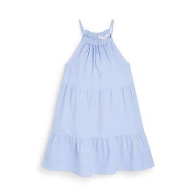 Blauwe mouwloze jurk voor kinderen