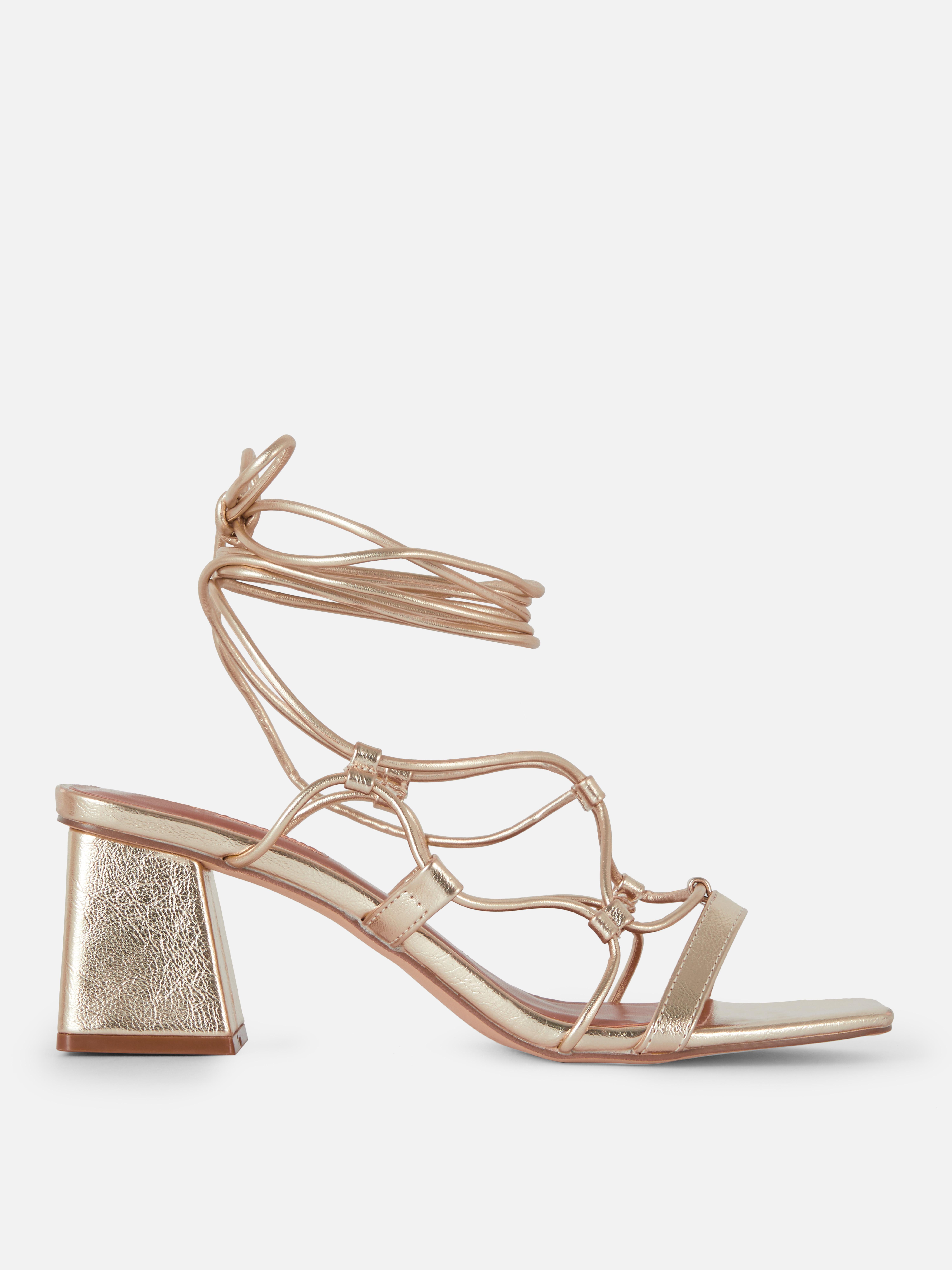 TieUp Block Heel Sandals Heels & Wedges Women's Shoes & Boots