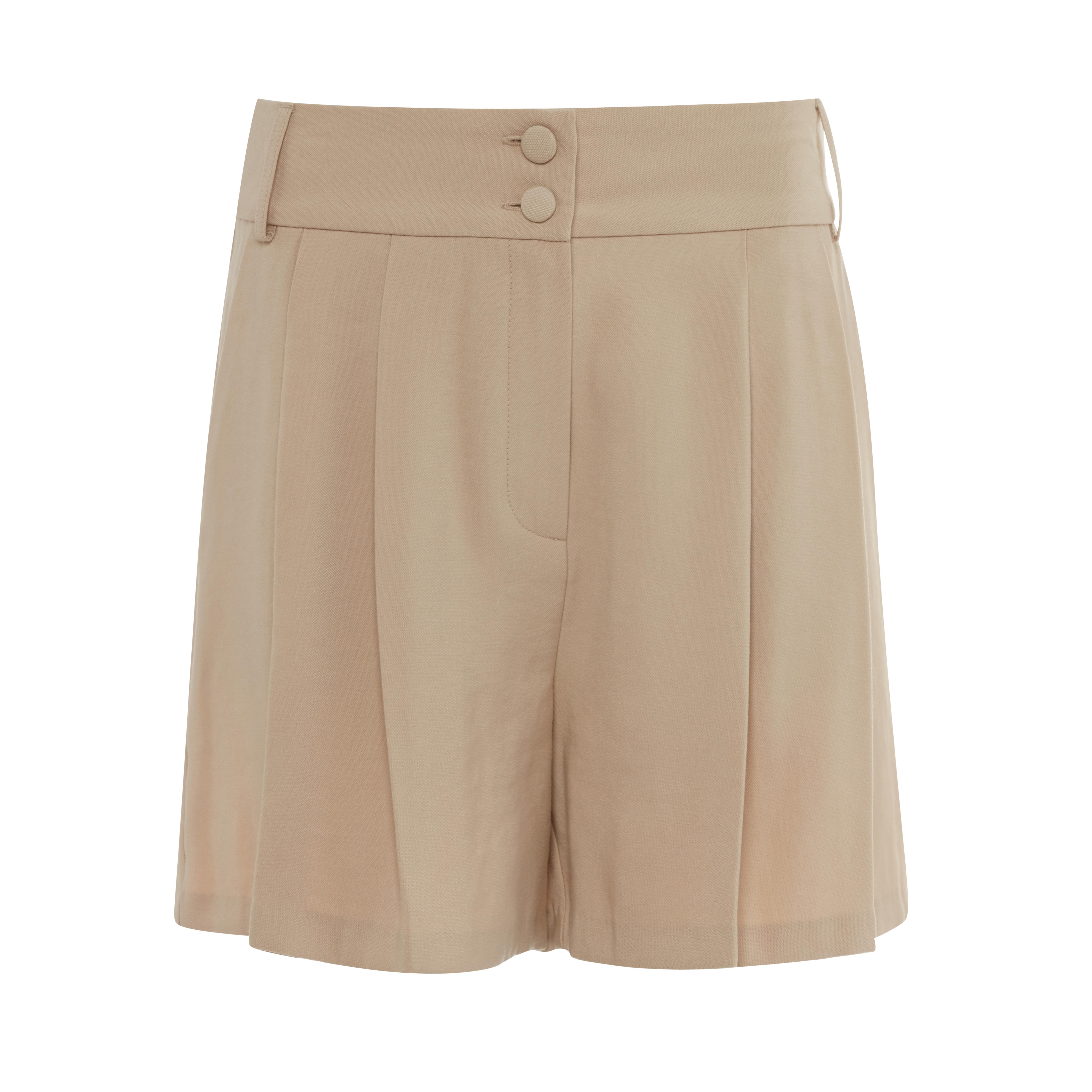 Khaki Mila Pleated Shorts | Women's Shorts | Women's Style | Our ...