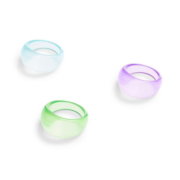 Multi Dome Rings, 3-Pack