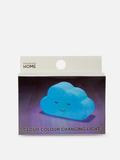 Lámpara en forma de nube de color cambiante