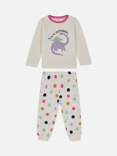 Pyjamaset met dinosaurusprint
