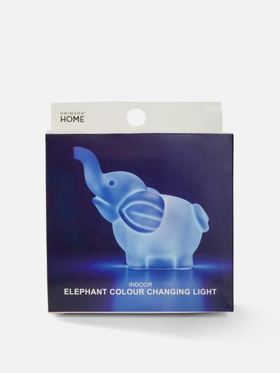 Lampe éléphant à couleur changeante