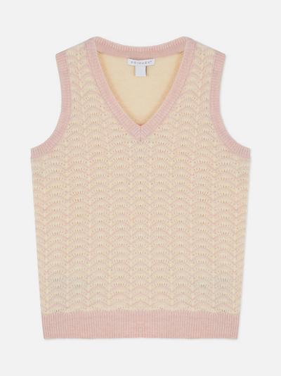 Two-Tone Knitted Vest