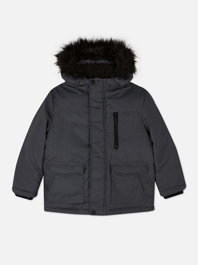 Faux Fur Lined Hooded Parka