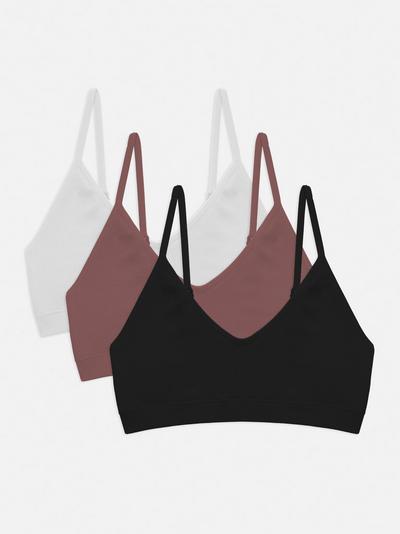 3-Pack Non-Padded Wireless Bralettes