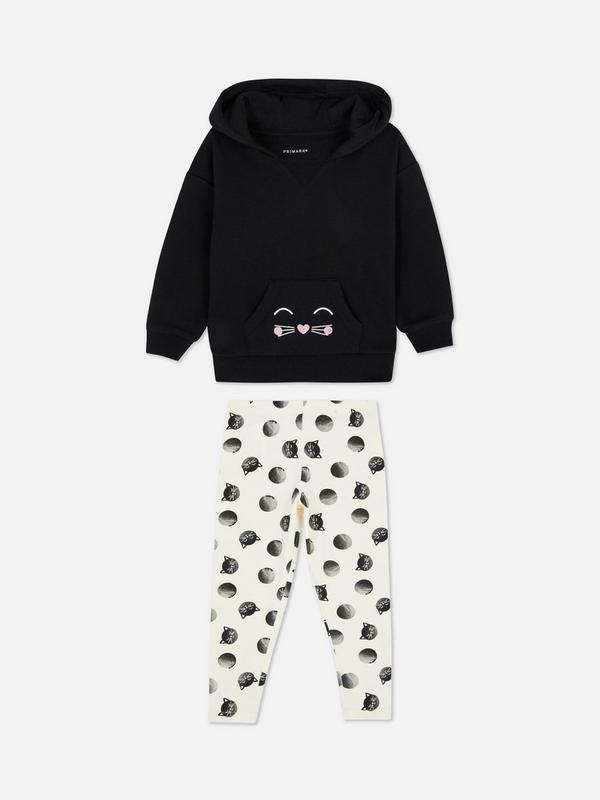 Cat Ear Hooded Top and Pants Set
