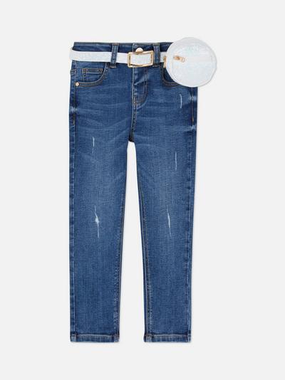 Skinny Jeans mit Gürteltasche