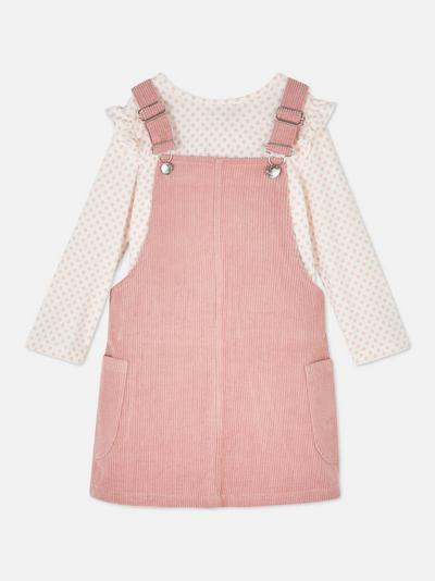 Two in One Cord Pinafore Dress